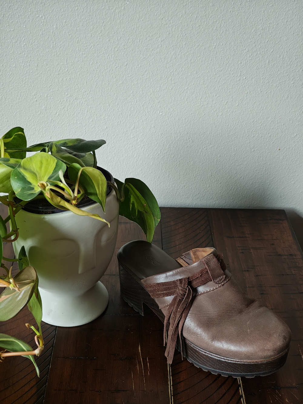 Boc Leather Fringe Clog Mule 7